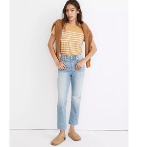 Madewell The Curvy Perfect Vintage Jean in Coney Wash: Destroyed Edition